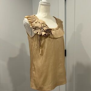 J. Crew Silk Top in Light Tan